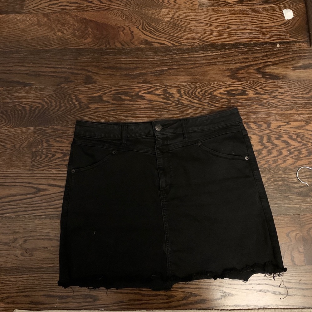 Black jean skirt